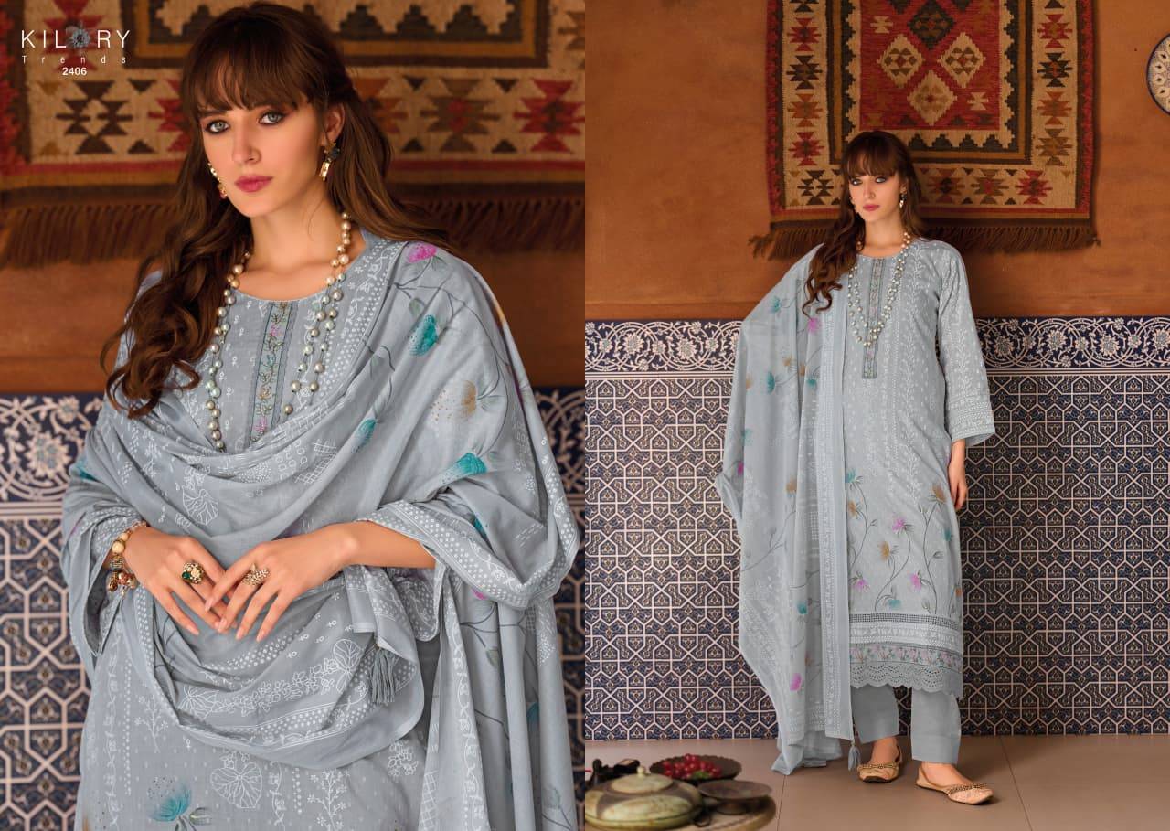 ELAHEN By KILORY TRENDS 2401 To 2406 Series Beautiful Festive Suits Colorful Stylish Fancy Casual Wear PURE LAWN COTTON Dresses At Wholesale Price
